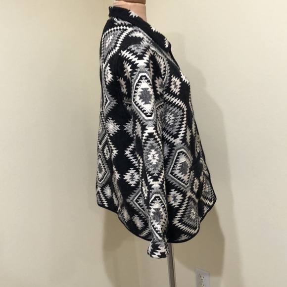 Vintage Jane Ashley Blazer Size 14 Black Tribal Southwest Pattern - Picture 5 of 12